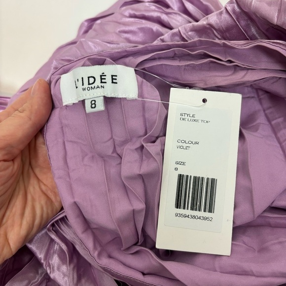 L’IDEE De Luxe Top in Violet Size 8 - Picture 8 of 10